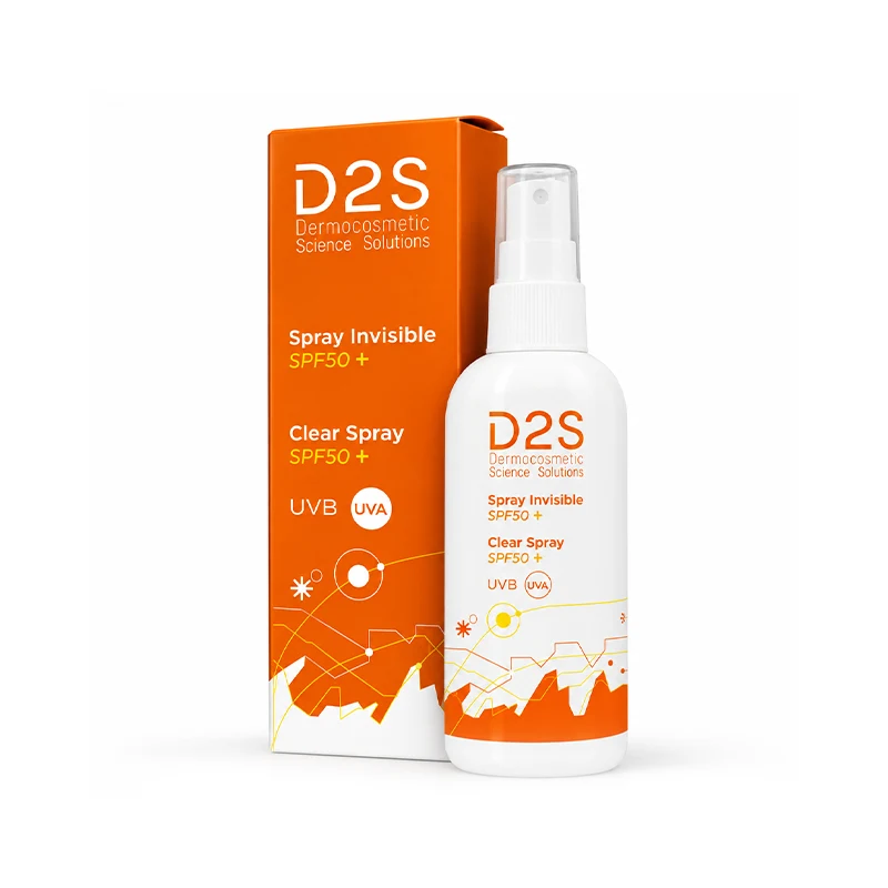 بخاخ واقي شمس D2S الشفاف SPF50+ لحماية مثالية - منتجات العناية بالبشرة من ماجيك فيل